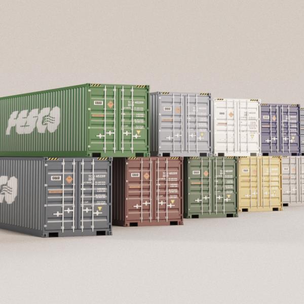 کانتینرهای کشتی - دانلود مدل سه بعدی کانتینرهای کشتی - آبجکت سه بعدی کانتینرهای کشتی -Shipping Container 3d model - Shipping Container 3d Object - Shipping Container OBJ 3d models - Shipping Container FBX 3d Models  - 